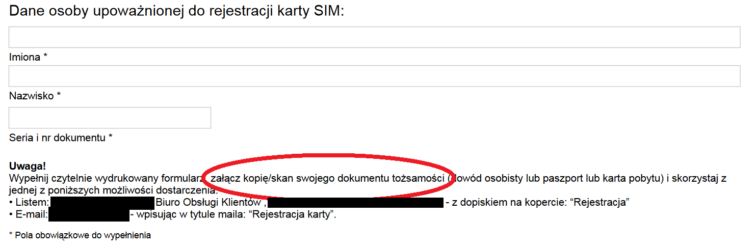 rejestracja sim