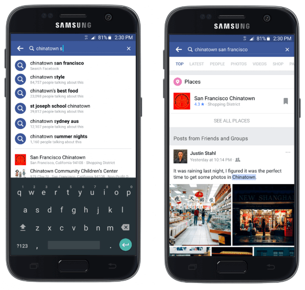 Facebook usprawnia wyszukiwanie