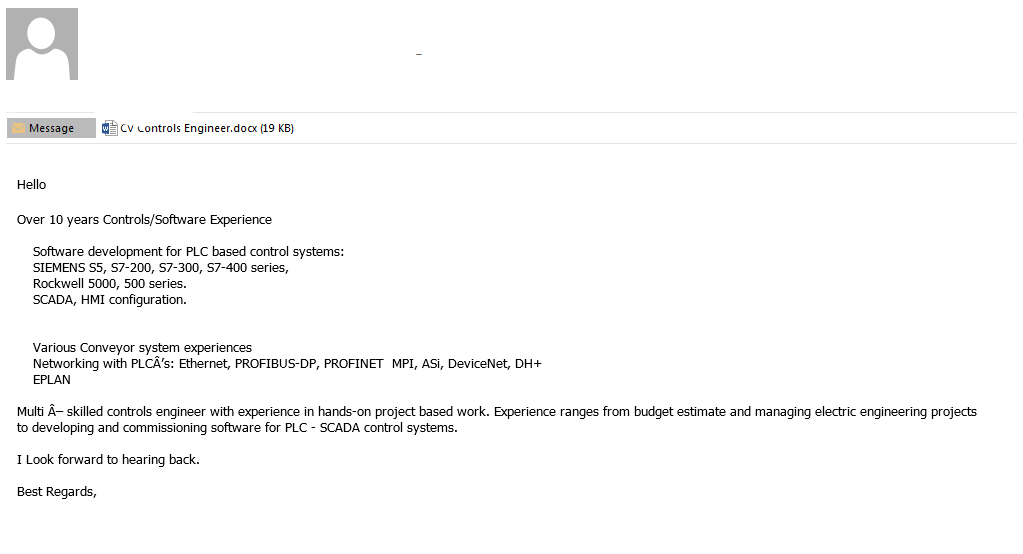 Przykład maila wykorzystującego phishing.