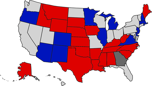 Mapa wyborów do Senatu USA
